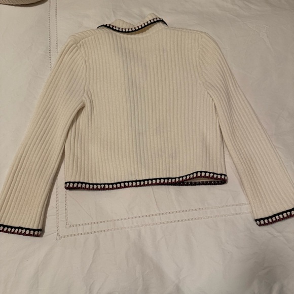 Maje Contrasting Rib Cropped Cardigan - Picture 7 of 8